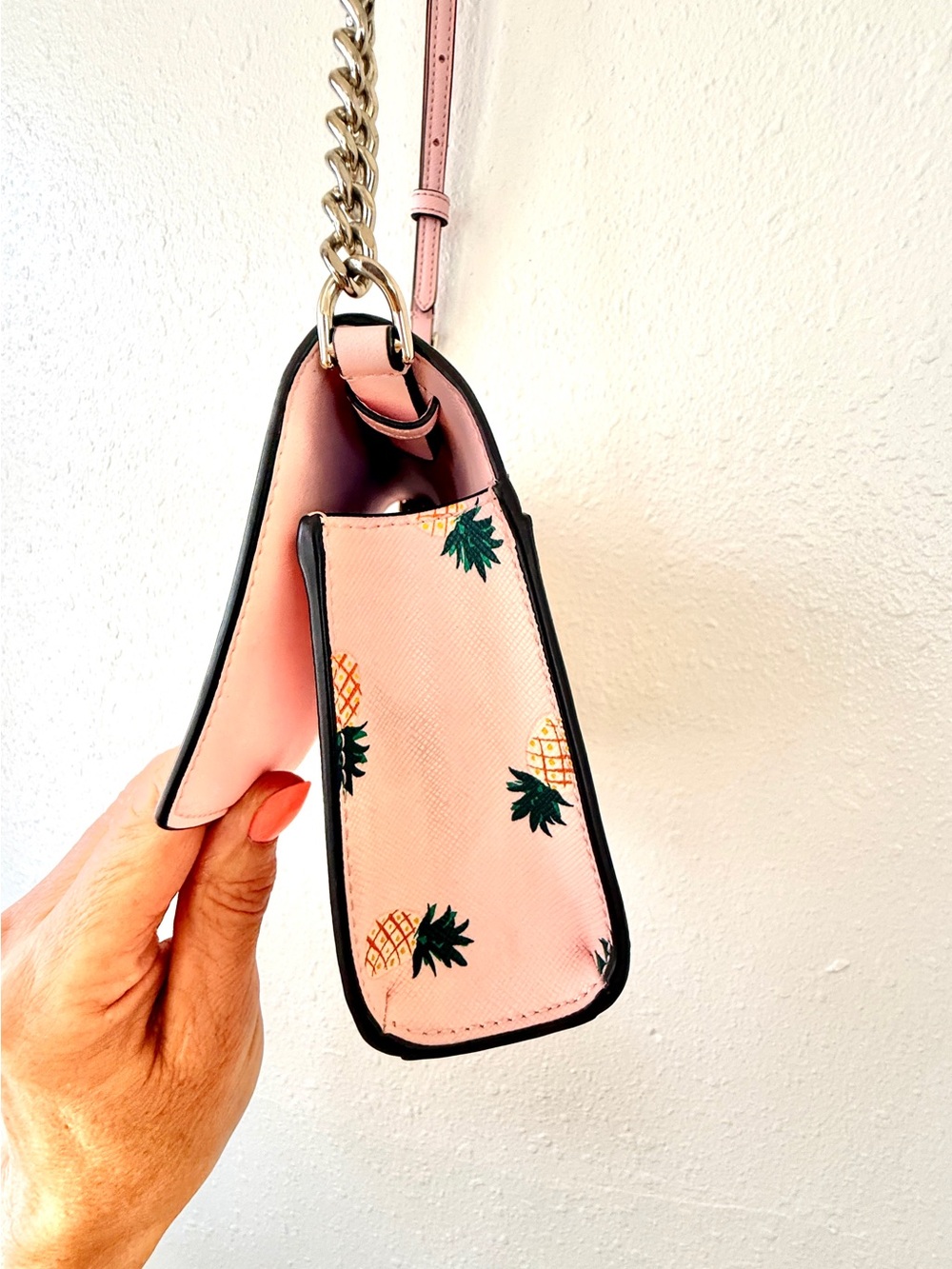 Kate Spade New York Staci Pineapple Crossbody Bag Pink Saffiano Leather - Picture 9 of 10